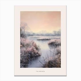 Dreamy Winter National Park Poster  The Broads England 4 Canvas Print