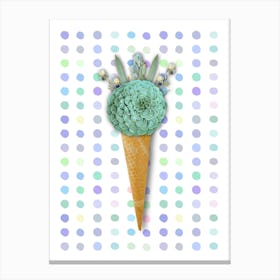 Succulent Ice Cream Canvas Print