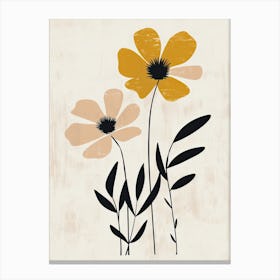 Calgary Flower Market Boho Minimalist Style 1 Canvas Print