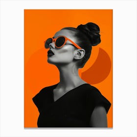 Portrait Of A Woman With Sunglasses 5 Canvas Print