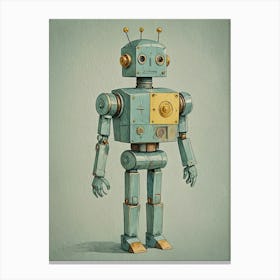 Grey Robot Canvas Print