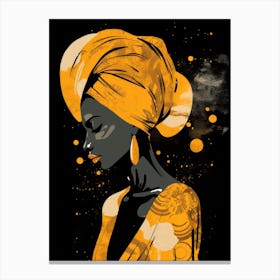 African Woman In A Turban 4 Canvas Print