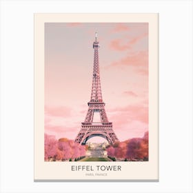 Eiffel Tower Paris France Travel Poster Canvas Print