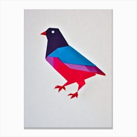 Pigeon 2 Origami Bird Canvas Print