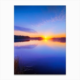 Sunrise Over Lake Waterscape Photography 2 Canvas Print