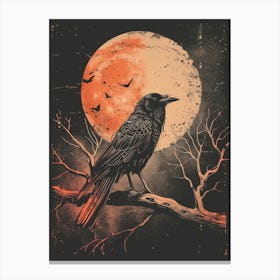 Celestial Crow And Moon Leinwandbild