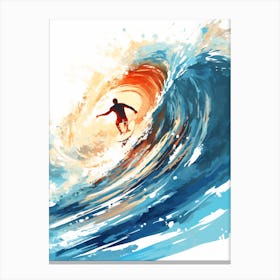 Surfing In A Wave On Navagio Beach Shipwreck Beach 2 Canvas Print
