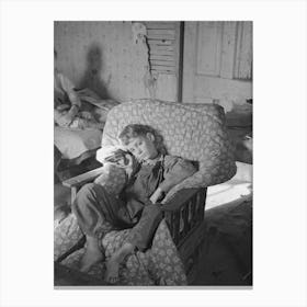 One Of John Scott S Children Recovering From A Severe Attack Of Pneumonia, Ringgold, Iowa By Russell Lee Canvas Print