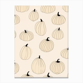 Minimal Pumpkin Pattern 1 Canvas Print