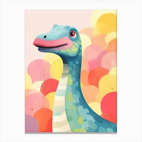 Colourful Dinosaur Brachiosaurus 2 Canvas Print