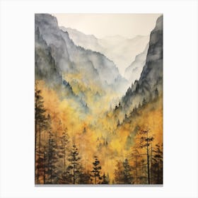 Autumn Forest Landscape Yosemite National Park Canvas Print