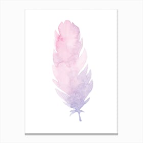 Watercolour Feather Canvas Print
