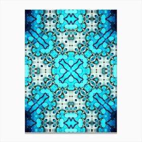 The Blue Pattern Is Symmetrical Canvas Print