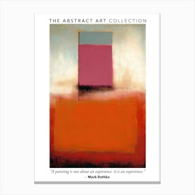 Orange Tones Abstract Rothko Quote 4 Exhibition Poster Canvas Print