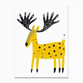 Yellow Moose 3 Canvas Print