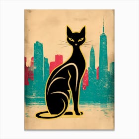 Nyc Cat Canvas Print