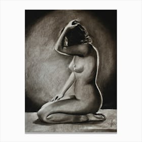 Prestudy to Sitting Nude by Jacob Merkelbach - 24-03-24 Canvas Print