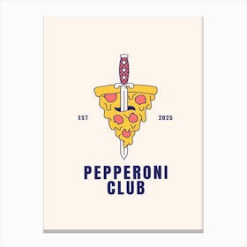 Pepperoni Club Logo Canvas Print