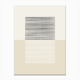 Minimalism Lines Black Canvas Print