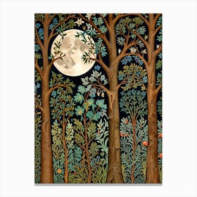 William Morris Moonlight In The Woods 29 Canvas Print