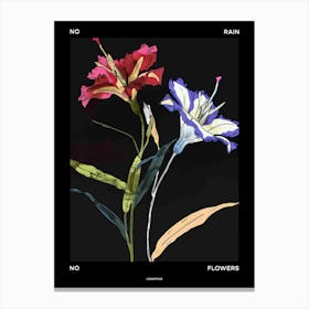 No Rain No Flowers Poster Lisianthus 1 Canvas Print