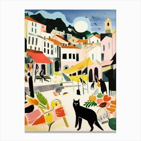 The Food Market In Sintra 2 Illustration Canvas Print