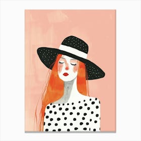 Polka Dot Girl 11 Canvas Print