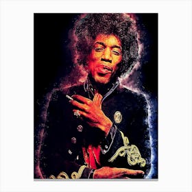 Jimmy Hendrix Epic Smoke Canvas Print