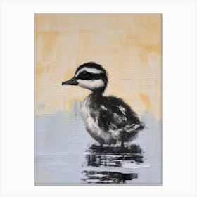Impasto Duckling Portrait 1 Canvas Print