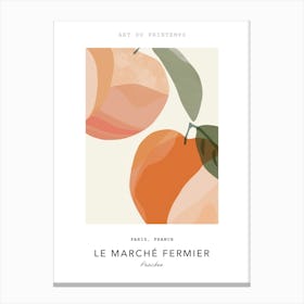 Peaches Le Marche Fermier Poster 4 Canvas Print