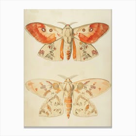 Butterfly Pattern William Morris Style 4 Canvas Print