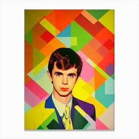 Freddie Highmore Colourful Pop Movies Art Movies Canvas Print