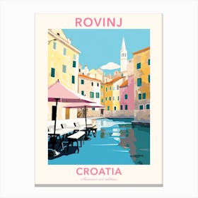 Rovinj, Croatia, Flat Pastels Tones Illustration 4 Poster Canvas Print