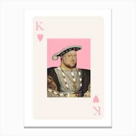 King Henry Playing Card Canvas Print