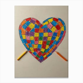 Heart Mosaic Canvas Print