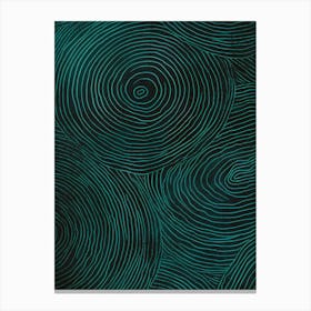 Teal Swirls Canvas Print