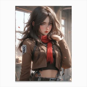 Mikasa Ackerman Attack On Titan 4 Canvas Print