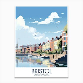 Bristol Travel Print United Kingdom Gift Canvas Print