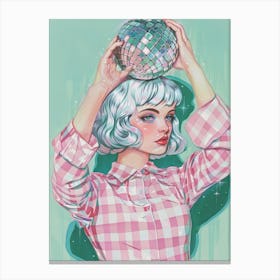 Disco Ball Girl 3 Canvas Print