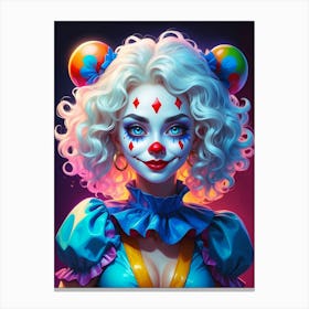 Clown Girl Canvas Print