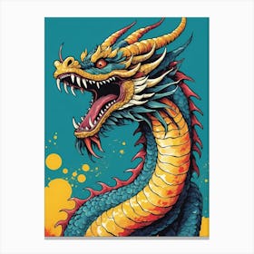 Japanese Dragon Pop Art Style (14) Canvas Print
