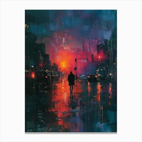 Rainy Night Canvas Print