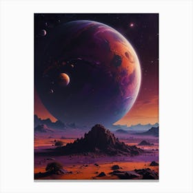 Space Landscape Wallpaper Canvas Print