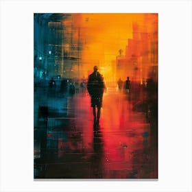 'The City At Night' Canvas Print