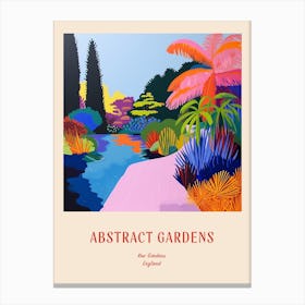 Colourful Gardens Kew Gardens United Kingdom 2 Red Poster Canvas Print