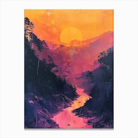 Sunset In The Mountains 6 Canvas Print