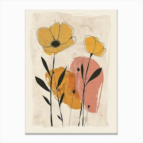 Ankara Flower Market Boho Minimalist Style 1 Canvas Print