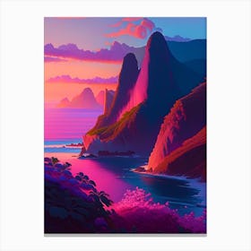 Na Pali Coast Dreamy Sunset 3 Canvas Print