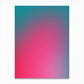 Glowy Turquoise And Pink Aura Gradient Canvas Print