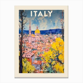 Siena Italy 3 Fauvist Painting Travel Poster Canvas Print